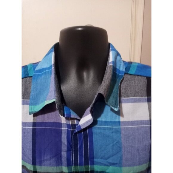 New Gap Mens Shirt Size XL Blue & Purple Checkered Original Fit Button-Up - Picture 4 of 12